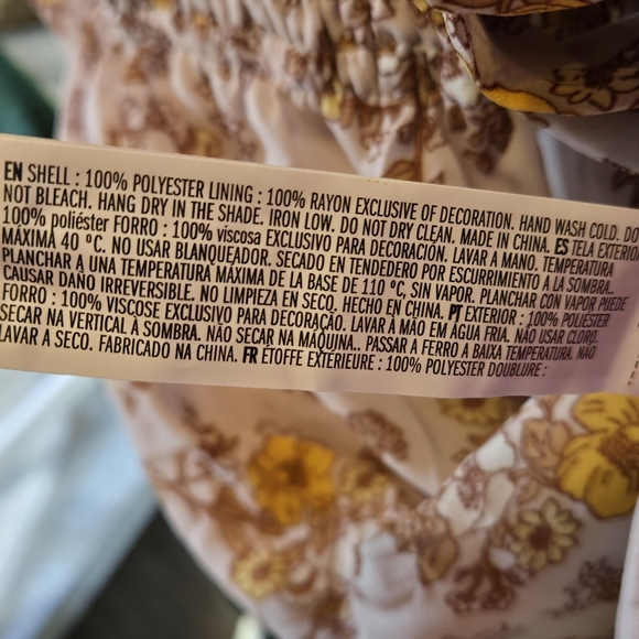 New! Dusty Pink Floral Peasant Dress - Picture 8 of 9